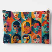 はっきりした,カラフル顔の祝個性 アクセサリーポーチ (裏面)