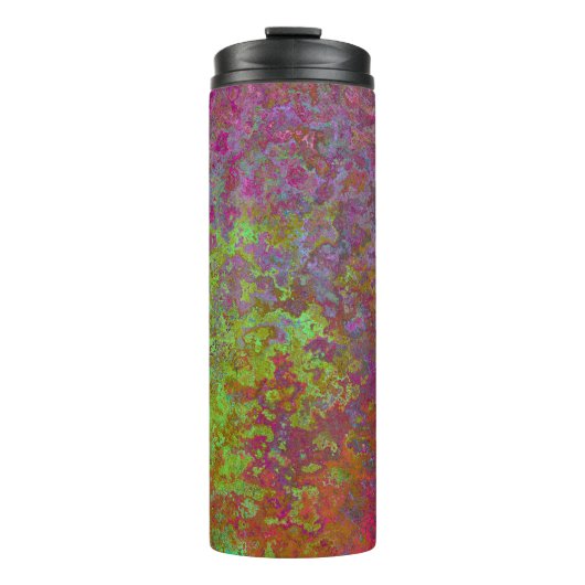 はっきりした,カラフル（ばちゃばちゃ）跳ねる絵を描抽象芸術グランジ タンブラー (正面)