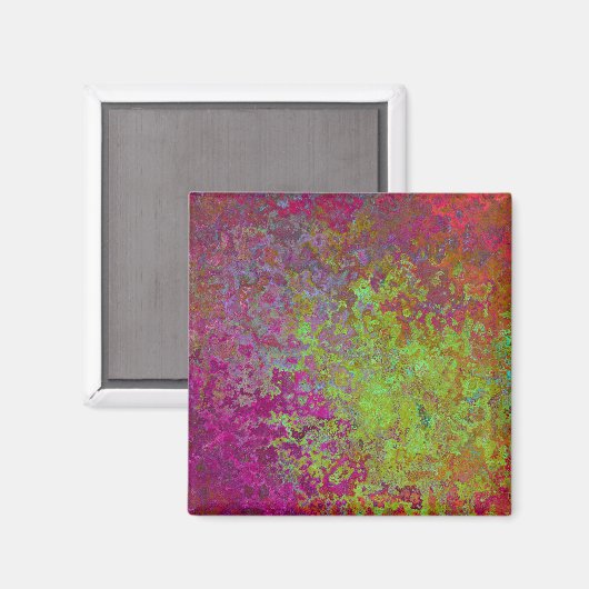はっきりした,カラフル（ばちゃばちゃ）跳ねる絵を描抽象芸術グランジ マグネット (正面/裏面)