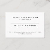 はっきりした&カーパ澄んント&ジョイナーデザイン 名刺 (裏面)