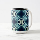 はっきりした,グラフィック,幾何学的デザインコーヒーマグ ツートーンマグカップ (正面右)