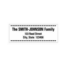 はっきりした、シンプル名住所ゴム印