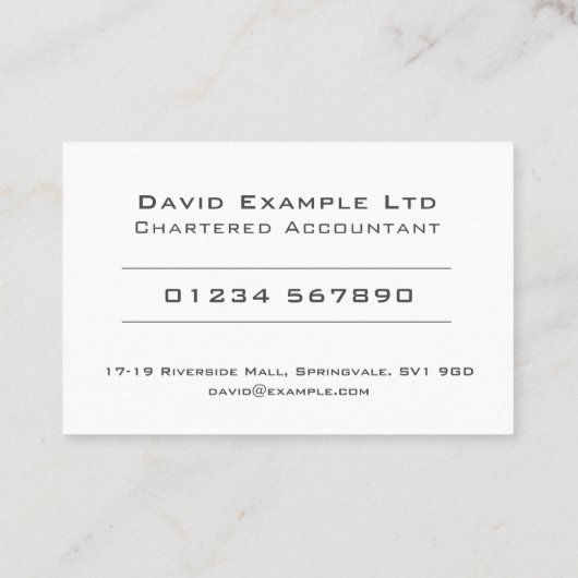 はっきりした&チャーター澄ん会計士デザイン事業 名刺 (裏面)