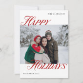 はっきりした&ハモダンッピーホリデー シーズンカード (正面)