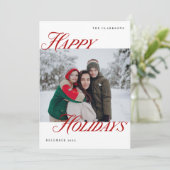 はっきりした&ハモダンッピーホリデー シーズンカード (スタンド正面)