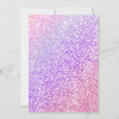 はっきりした,バタフライウォーター色フローラ誕生日 招待状 (裏面)