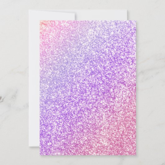 はっきりした，バタフライウォーター色フローラ誕生日 招待状 (裏面)