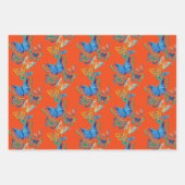 はっきりした&バタフ鮮やかラッピング紙セット ラッピングペーパーシート (正面)