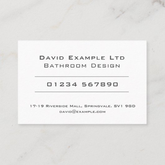 はっきりした&バ澄んスルームデザイン 名刺 (裏面)