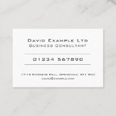 はっきりした&ビジネス澄んコンサルタントデザイン 名刺 (裏面)