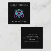 はっきりした&ビデオゲーミニマルムのテストNeonコントローラ スクエア名刺 (正面/裏面)