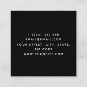 はっきりした&ビデオゲーミニマルムのテストNeonコントローラ スクエア名刺 (裏面)