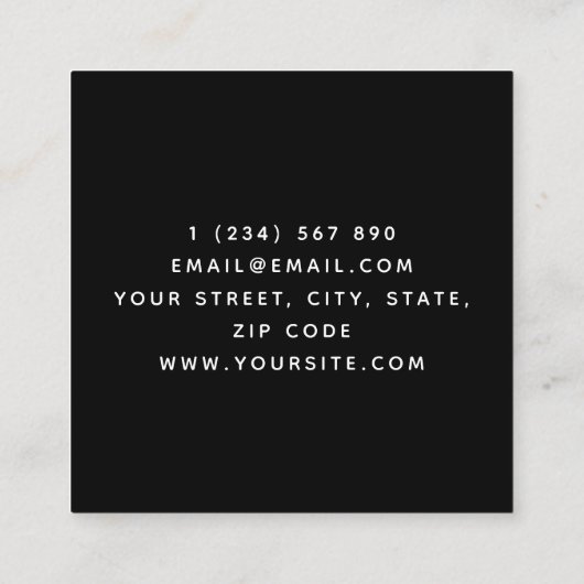 はっきりした&ビデオゲーミニマルムのテストNeonコントローラ スクエア名刺 (裏面)