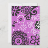 はっきりした&ビューティフルフローラバルミツワー招待状 招待状 (裏面)