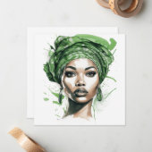 はっきりした&ビューティフル：女性アートを強化ポップ・アートのする ノートカード (正面/裏面インサイチュ)