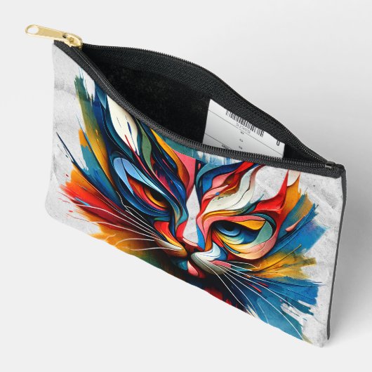 はっきりした&フェネカラフルル – ジッパーパウチ アクセサリーポーチ (見開き)