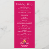 はっきりした&ブライトカラフルフローラ春の結婚式 プログラム (裏面)