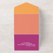 はっきりした&ブライトレインボーフローラバジェット結婚ズ オールインワン招待状 (外側)