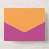 はっきりした&ブライトレインボーフローラバジェット結婚ズ オールインワン招待状 (裏面)