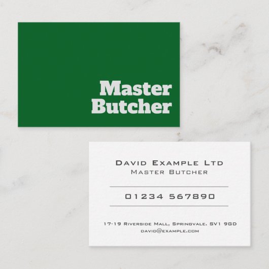 はっきりした&ブ澄んッチャーデザイン 名刺 (正面/裏面)