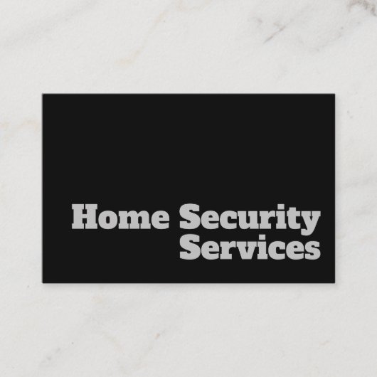 はっきりした&ホーム澄んセキュリティサービスデザイン 名刺 (正面)