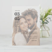 はっきりした,ミニマルトレン，写真，結婚 s 招待状 (スタンド正面)