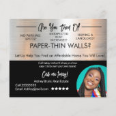 はっきりした&メファンキータル実在エステートレンターズはがき チラシ (正面)