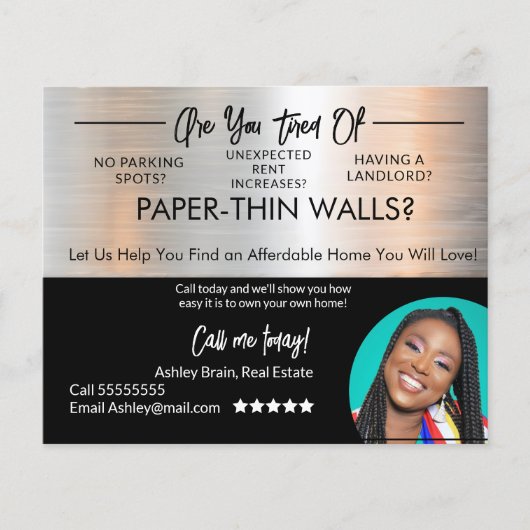 はっきりした&メファンキータル実在エステートレンターズはがき チラシ (正面)