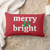 はっきりした「メリー&ブライト」クリスマスの腰枕 ランバークッション (ブランケット)