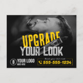 はっきりした&モダン理容師ショップ美容師口ひげ ポストカード (正面)