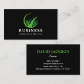 はっきりした&ロモダンーン気にブラック&グリーン手頃 名刺 (正面/裏面)