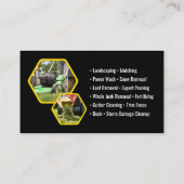 はっきりした&ロモダンーン&造園 – ブラック&イエロー 名刺 (裏面)