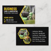 はっきりした&ロモダンーン&造園 – ブラック&イエロー 名刺 (正面/裏面)