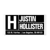 はっきりした&大モダンフォント |ブラック差出人住所 ラバースタンプ (インプリント)