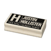 はっきりした&大モダンフォント |ブラック差出人住所 ラバースタンプ (スタンプ)