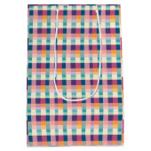 はっきりした&幾何鮮やかプレイド抱き枕 ミディアムペーパーバッグ (裏面)