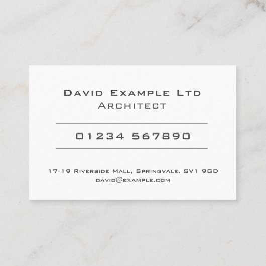 はっきりした&澄んアーキテクト 名刺 (裏面)