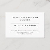 はっきりした&澄んデザイン汎用ビルダ 名刺 (裏面)