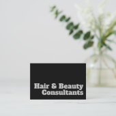 はっきりした&澄んデザイン – ヘア&美しいコンサルタント 名刺 (スタンド正面)