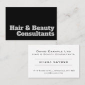 はっきりした&澄んデザイン – ヘア&美しいコンサルタント 名刺 (正面/裏面)