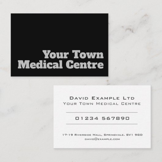 はっきりした&澄んデザイン – メディカルセンター 名刺 (正面/裏面)