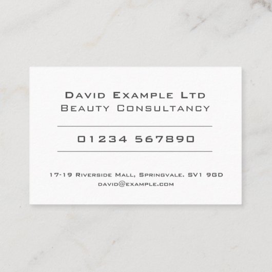 はっきりした&澄んデザイン-美しいコンサルティング 名刺 (裏面)