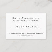 はっきりした&澄ん商用クリーニングデザイン 名刺 (裏面)