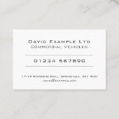 はっきりした&澄ん商用車デザイン 名刺 (裏面)