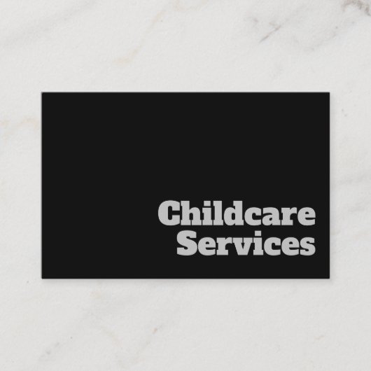 はっきりした&澄ん託児サービスデザイン 名刺 (正面)