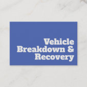 はっきりした&澄ん車両故障・回収デザイン 名刺 (正面)