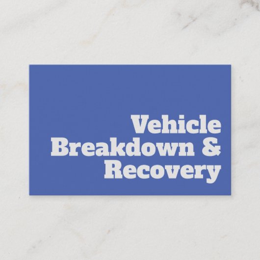 はっきりした&澄ん車両故障・回収デザイン 名刺 (正面)