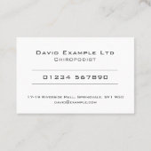 はっきりした&澄んChiropodistデザイン 名刺 (裏面)