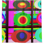 はっきりした、&熱狂するコンテンポラリーアート円 シャワーカーテン (正面)