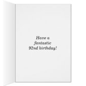 はっきりした、緑、フェイク金ゴールド92番目の誕生日(名刺あり) (内側 (右))